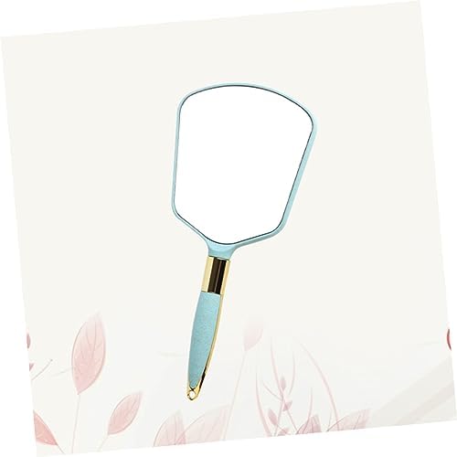 Vaguelly Portable Handheld Makeup Mirror with Chic Blue Design 1