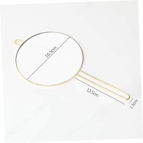 Beaupretty Handheld Round Makeup Mirror