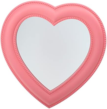 Beaupretty Heart Shape Makeup Mirror with Stand