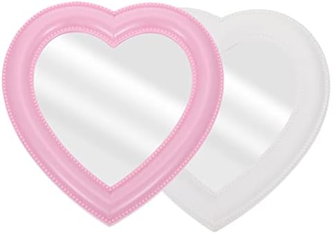 Heart-Shaped Folding Makeup Mirror Set for Bedroom and Living Room