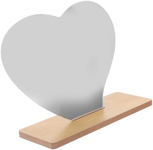 Kichvoe Irregular Heart-Shaped Makeup Mirror with Base