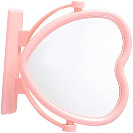 VALICLUD Heart Shaped Double Sided Makeup Mirror Portable