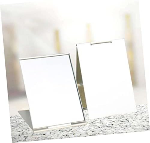 BESTYASH 2pcs Ultra Thin Aluminum Makeup Mirrors