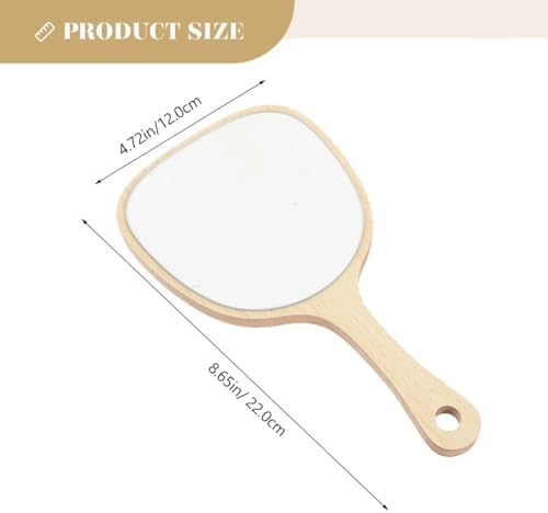 Bamboo Handheld Mirror - Wall Mounted Portable Vanity Mirror