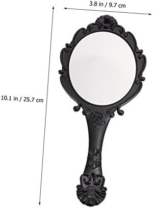 FRCOLOR 2pcs Portable Makeup Mirror Retro Style