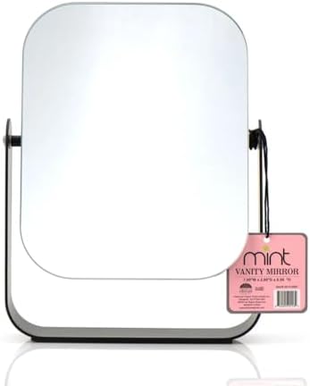 JV Textiles 7-Inch Portable Folding Makeup Mirror with Metal Stand