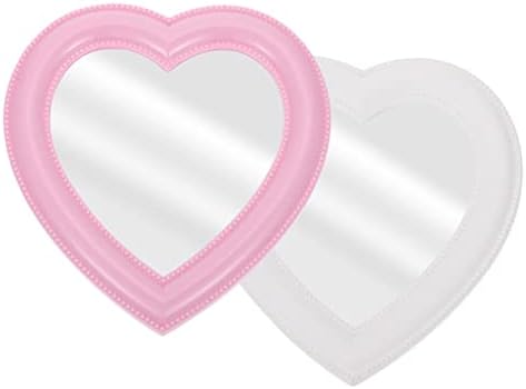 HAPINARY Heart Shape Vanity Mirror Set 2pcs Wall Mounted