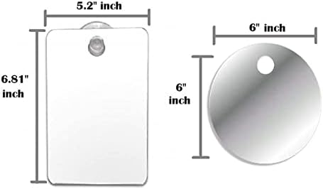 Acrylic Shower Shaving Mirror for Men Women Anti-Fog Travel
