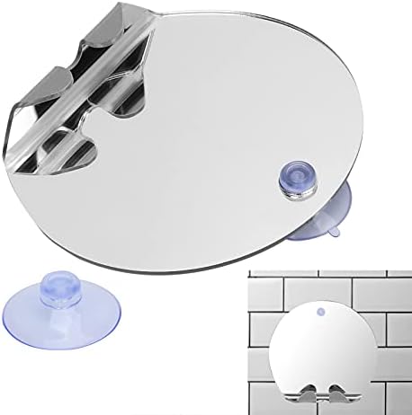 YEmirth Non-Fog Round Shower Mirror with Suction Hook 1