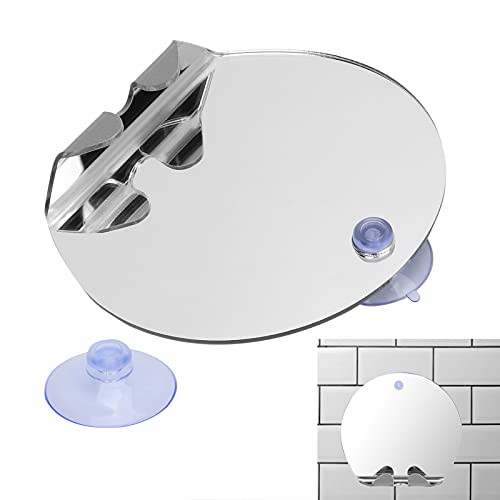Dioche Fogless Round Shower Mirror with Suction Cup