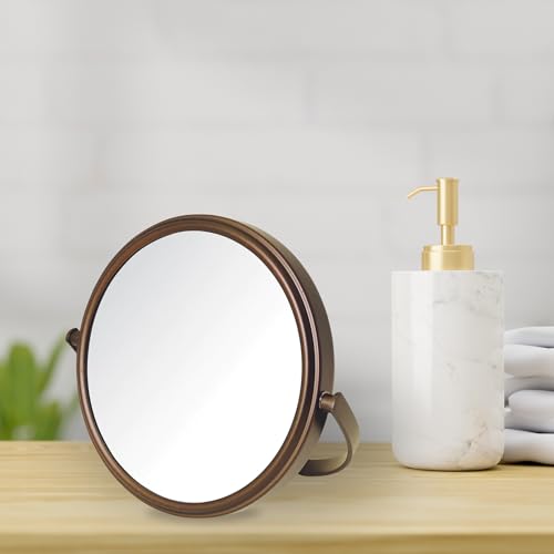 Models Choice JERDON Tabletop Vanity Mirror with Bronze Finish