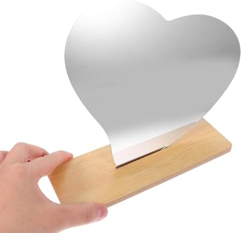 Kichvoe Irregular Heart-Shaped Makeup Mirror with Base