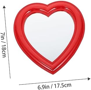 Heart Shaped Desktop Makeup Mirror with HD Clarity