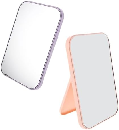 2pcs Lightweight Freestanding Vanity Mirror for Desk and Travel Use 1
