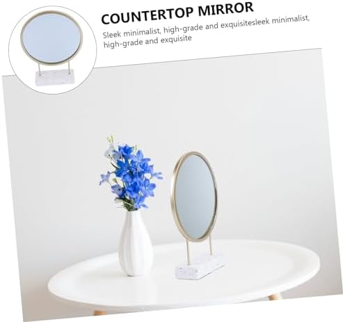 IMIKEYA Portable Makeup Mirror with Stand