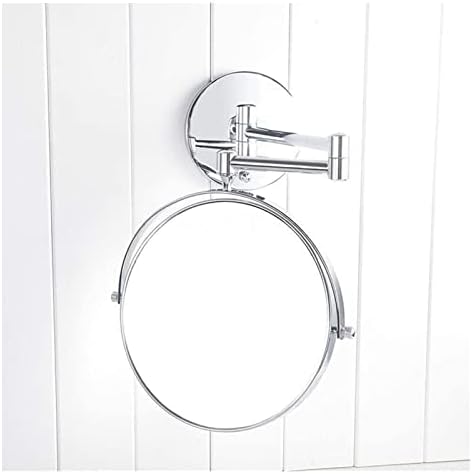 Wall-Mounted 8-Inch Double-Sided 5X Magnifying Vanity Mirror