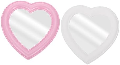 VINTORKY Heart-Shaped Wall-Mounted Makeup Mirror for Vanity