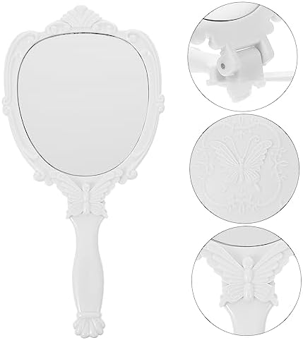 Healeved Small Mirror Makeup Retro Folding Wall-Mounted Vanity Mirror