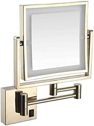 8 LED Wall Mounted Makeup Mirror with 3X Magnification and 360 Swivel