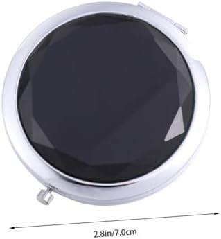 HONMEET Black Double-Sided Compact Folding Mirror for Travel