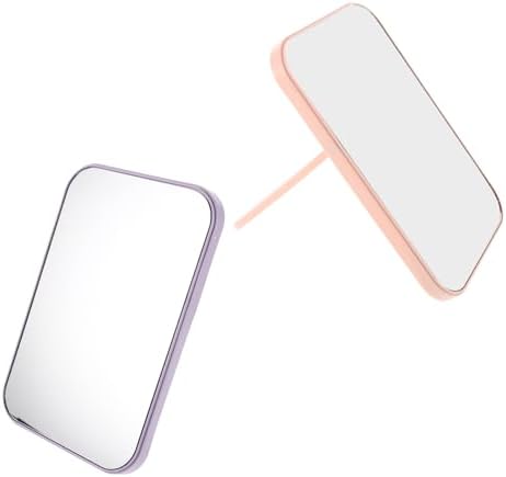 PartyKindom 2Pcs Portable Desktop Makeup Mirror with Stand 1