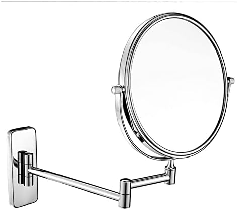 Wall-Mounted Double-Sided Folding Vanity Mirror with 7X Magnification