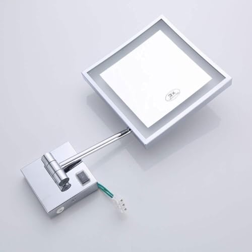 8 Inch Rechargeable LED Makeup Mirror with 3X Magnification