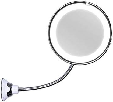 AMHIL 10X Magnifying LED Makeup Mirror with Suction