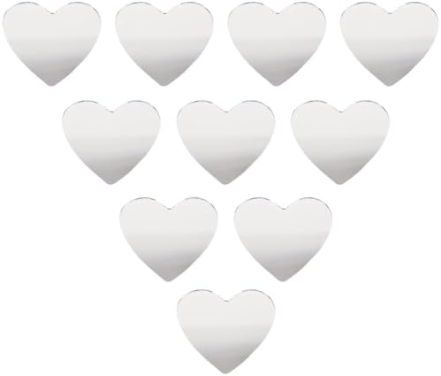 Heart-Shaped DIY Makeup Mirror with Rhinestone Frame 1