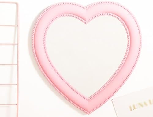 Heart Shaped Makeup Mirror Wall and Table Top Mount