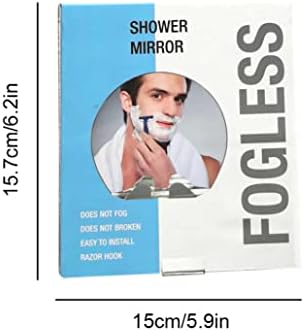 Hperu Anti-Fog Shower Mirror Shatterproof Acrylic