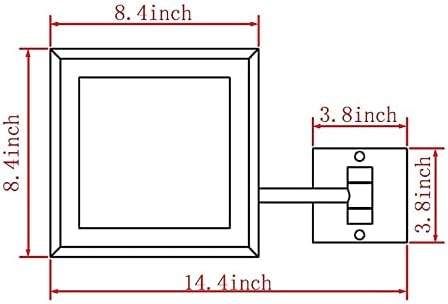 DEIHGE 8 Inch LED Brass Makeup Mirror with 360 Rotation