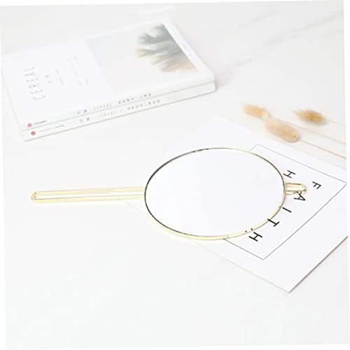 Beaupretty Handheld Round Makeup Mirror
