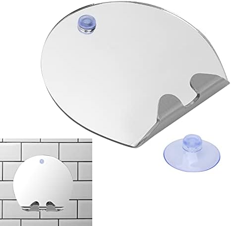 YEmirth Non-Fog Round Shower Mirror with Suction Hook 1