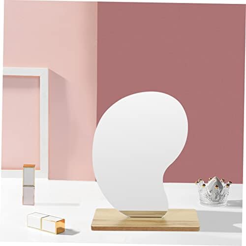 SOLUSTRE Irregular Wooden Stand Makeup Mirror