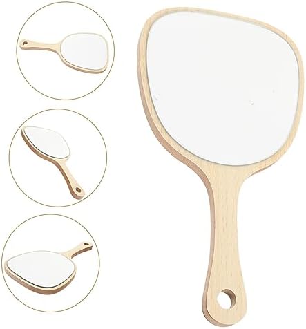 NOLITOY Wooden Makeup Mirror Portable for Travel and Salon Use
