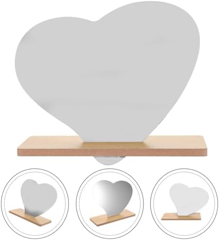 Kichvoe Irregular Heart-Shaped Makeup Mirror with Base