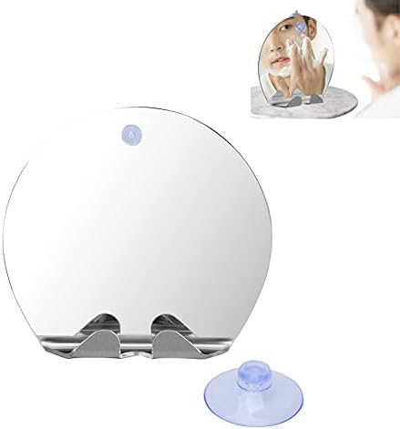 YEmirth Non-Fog Round Shower Mirror with Suction Hook 1
