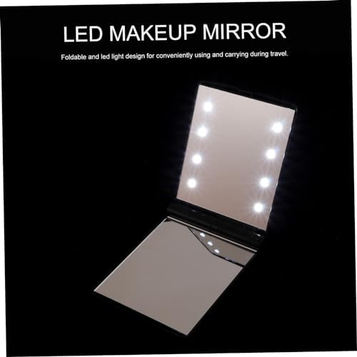 Mikinona Foldable LED Mirror for Makeup Double-Sided Beauty Mirror