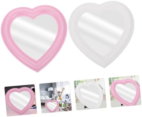 VINTORKY Heart-Shaped Wall-Mounted Makeup Mirror for Vanity