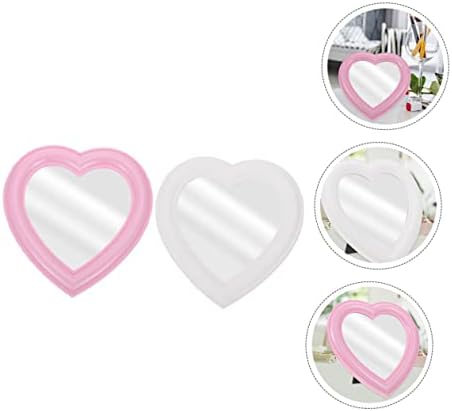 HAPINARY Heart Shape Vanity Mirror Set 2pcs Wall Mounted