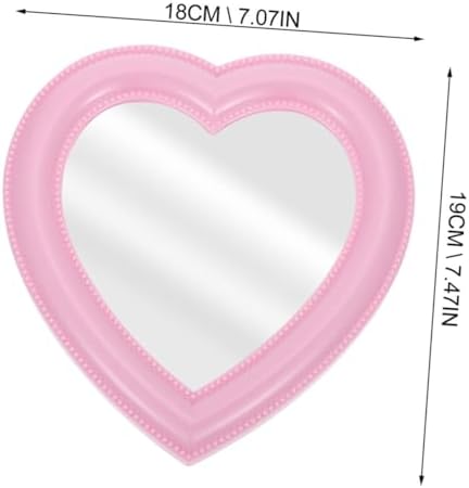 Cute Heart Vanity Mirror 2 Pack Wall Mounted Makeup Mirror