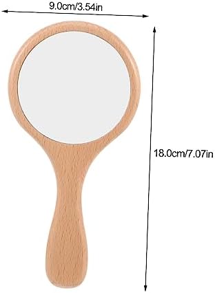 Portable Wooden Makeup Mirror with Retro Design 1