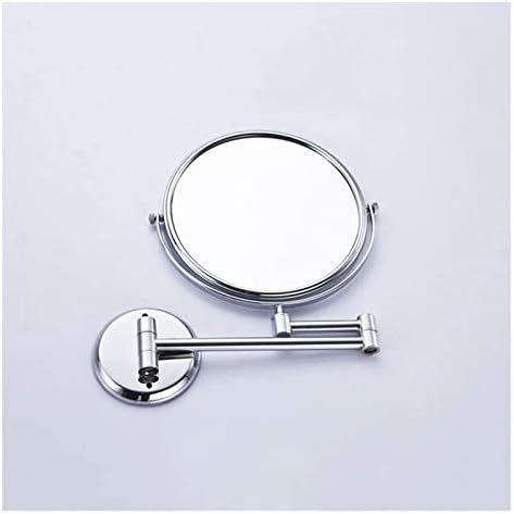 Wall-Mounted Double-Sided Chrome Mirror with Magnification