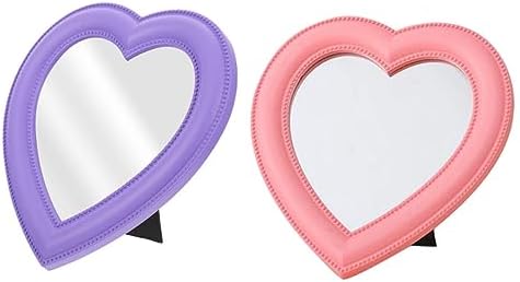VANZACK Heart-Shaped Vanity Mirror Set for Desk and Wall 1