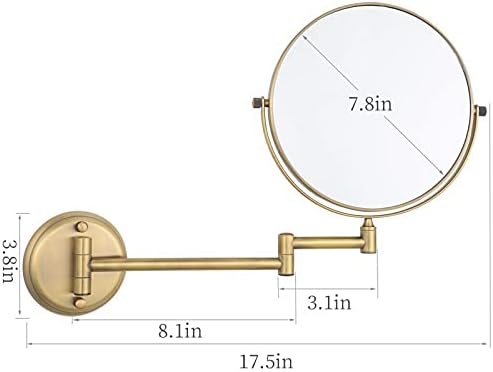 NOVOCE 8 Inch Double Sided Shaving Mirror with 3X Magnification