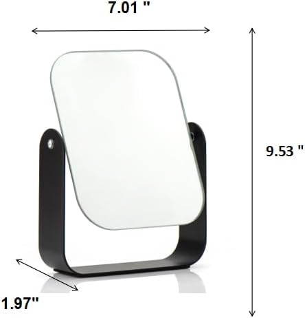 JV Textiles 7-Inch Portable Folding Makeup Mirror with Metal Stand
