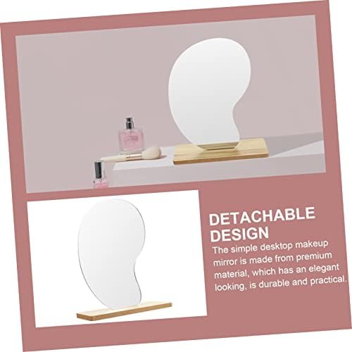 LIFKOME Aesthetic Movable Makeup Mirror with Wooden Stand 1