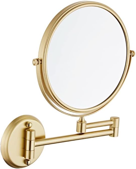 LZHIANG 8 Inch Wall Mounted Makeup Mirror with 3X5X Magnification