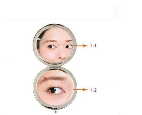 MELADY Mini Portable Makeup Mirror with Magnifying Side 1